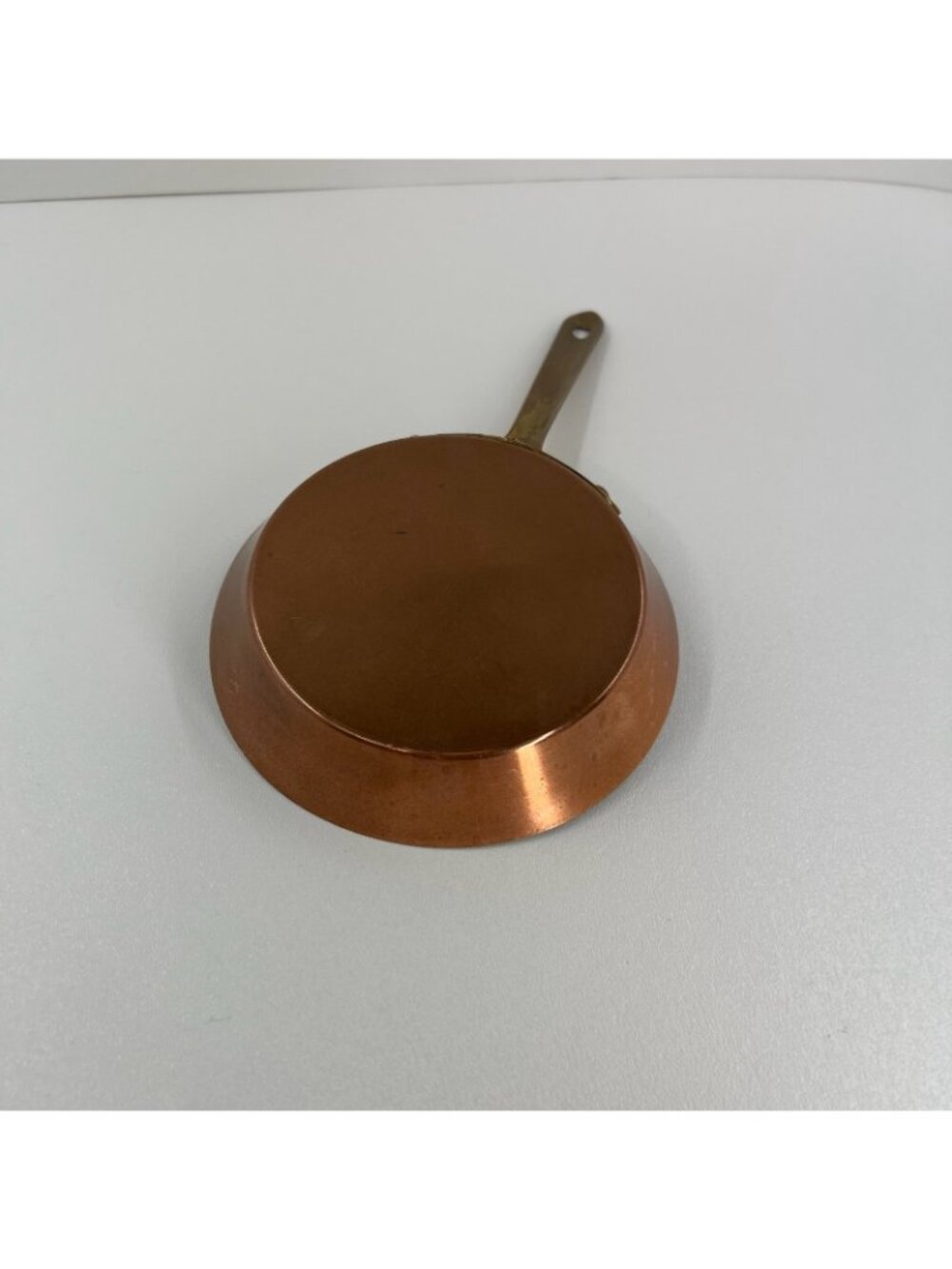VTG Copper Frying Pan 6" Mini Skillet Brass Handle Stainless Steel Lining Round - Picture 3 of 9